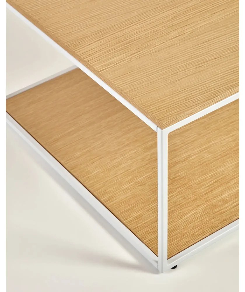 Stolik z blatem w dekorze dębu w jasnym naturalnym kolorze 60x110 cm Yoana – Kave Home