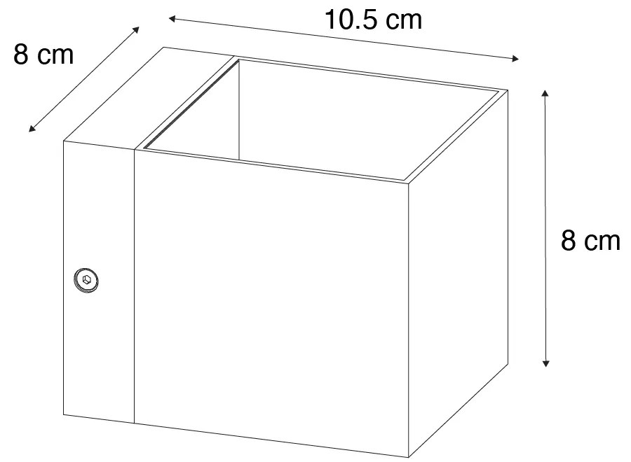 Nowoczesna lampa ścienna ciemnobrązowa - Transfer