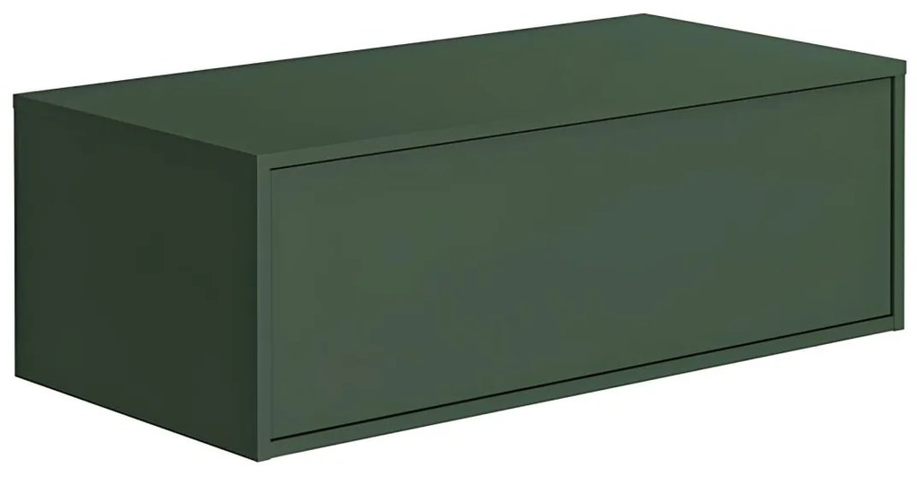 Szafka łazienkowa wisząca   pod umywalkę - Zielony mat - 94 cm - TEANA II