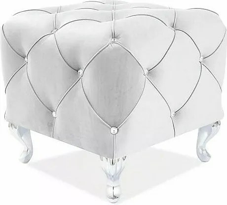 Pufa HESTIA K VELVET jasnoszara