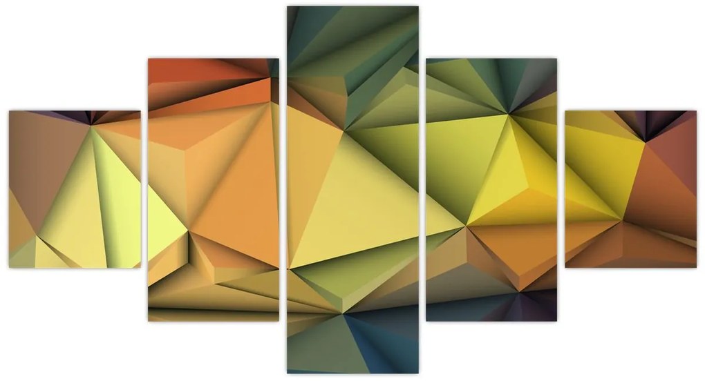 Obraz - Wielokątna abstrakcja 3D (125x70 cm)