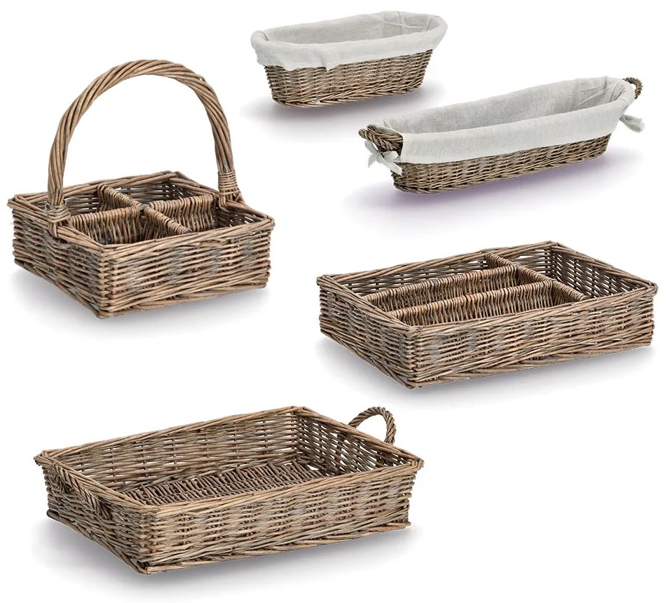 Wiklinowy organizer na sztućce, 35 x 25 x 7 cm
