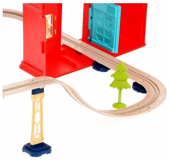 Woopie kolejka elektryczna 2w1 składana w walizkę 87 el. - długość 3,5 m
