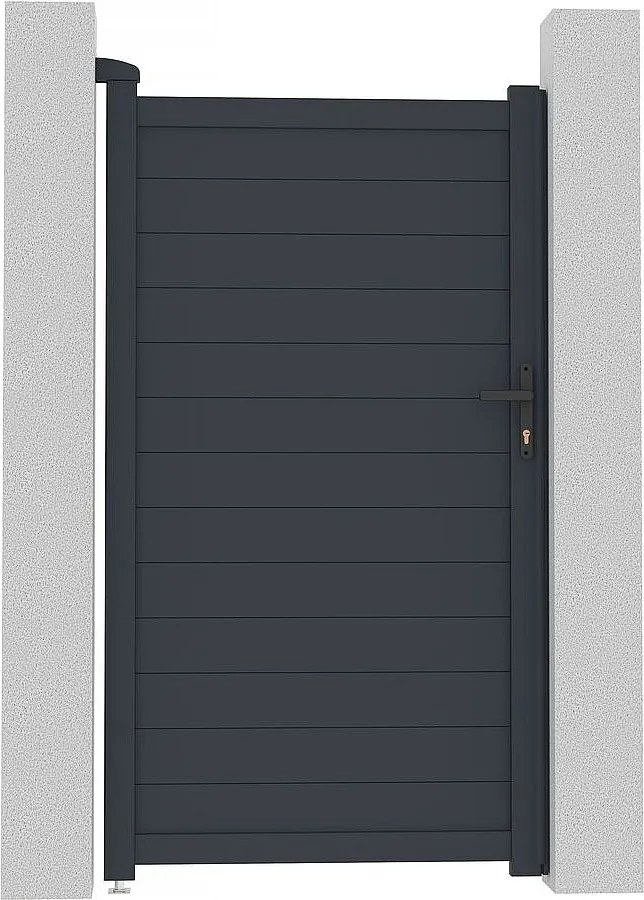 Furtka aluminiowa "Marc" - 101.2 x 180.9 cm - Szara