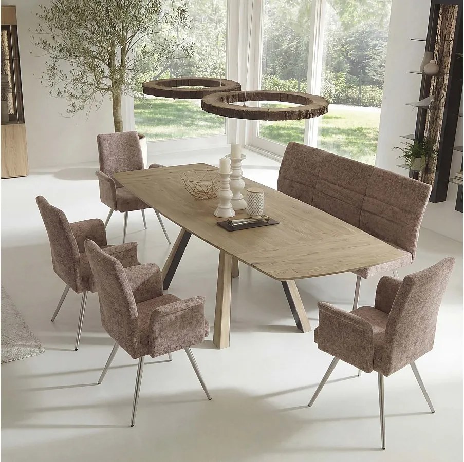 Zestaw do jadalni MCW-G55 (5 elementów),  brązowy