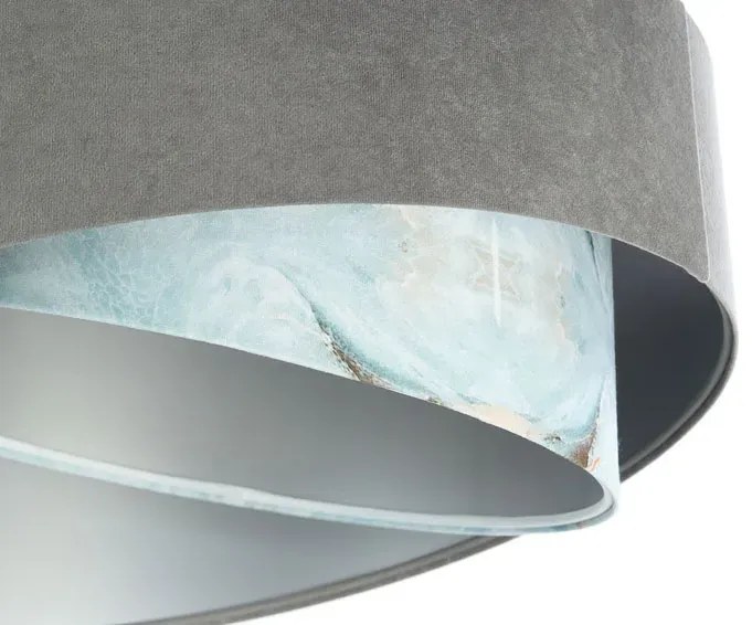 Szaro-niebieska lampa wisząca asymetryczna H7-B84