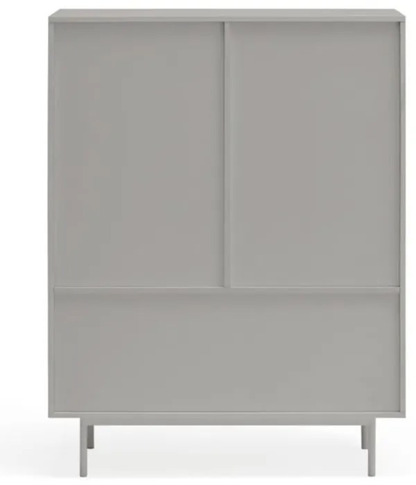Szara wysoka komoda 97x130 cm Sierra – Teulat