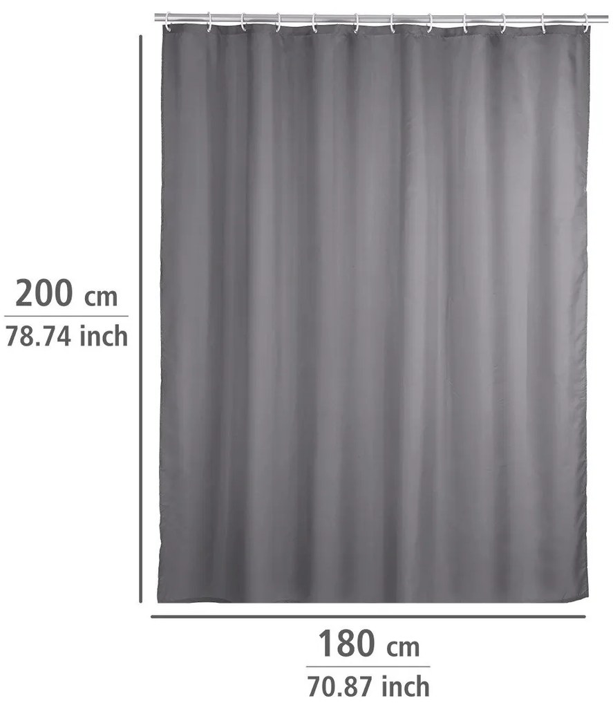 Zasłona prysznicowa, tekstylna, 180x200 cm, WENKO