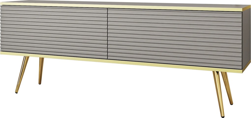 Szafka RTV wisząca VENEZIA 135 cm do Salonu pod Telewizor - Szary