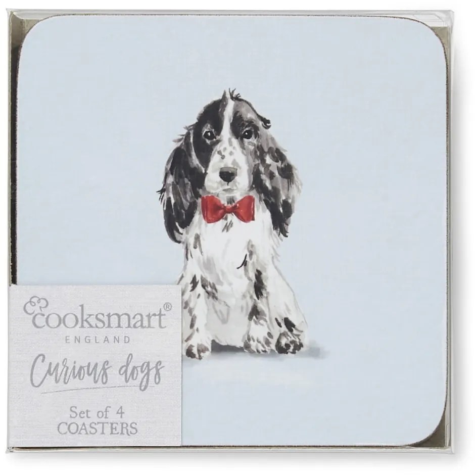 Zestaw mat stołowych i podkładek 8 szt. Curious Dogs – Cooksmart ®