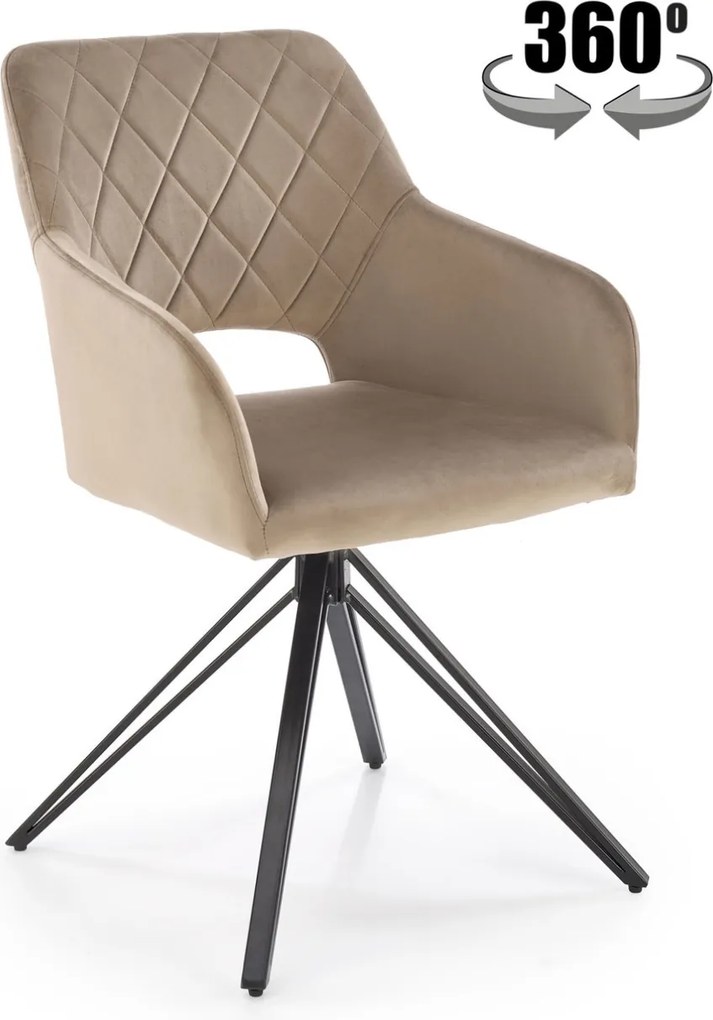 Krzesło do jadalni z obracanym siedziskiem K535 Halmar