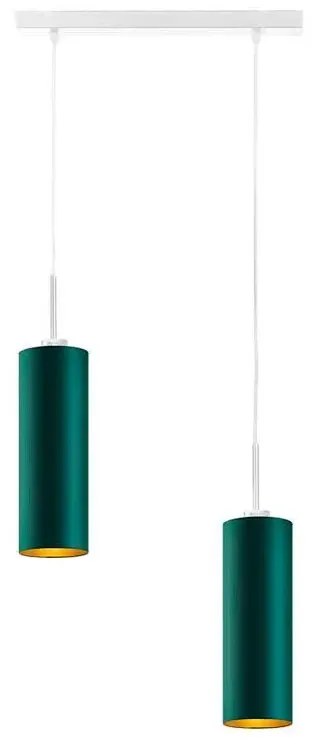Lampa wisząca dwie tuby na białym stelażu - P5-E81