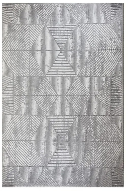 Dywan nowoczesny 3D Anett trójkąty szary 160 cm x 230 cm