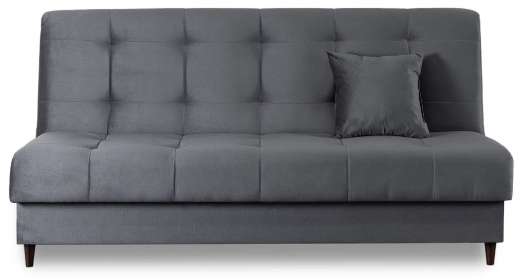 Sofa z Funkcją Spania LIMA Rozkładana Wersalka Dwuosobowa Szara Nowoczesna do Salonu