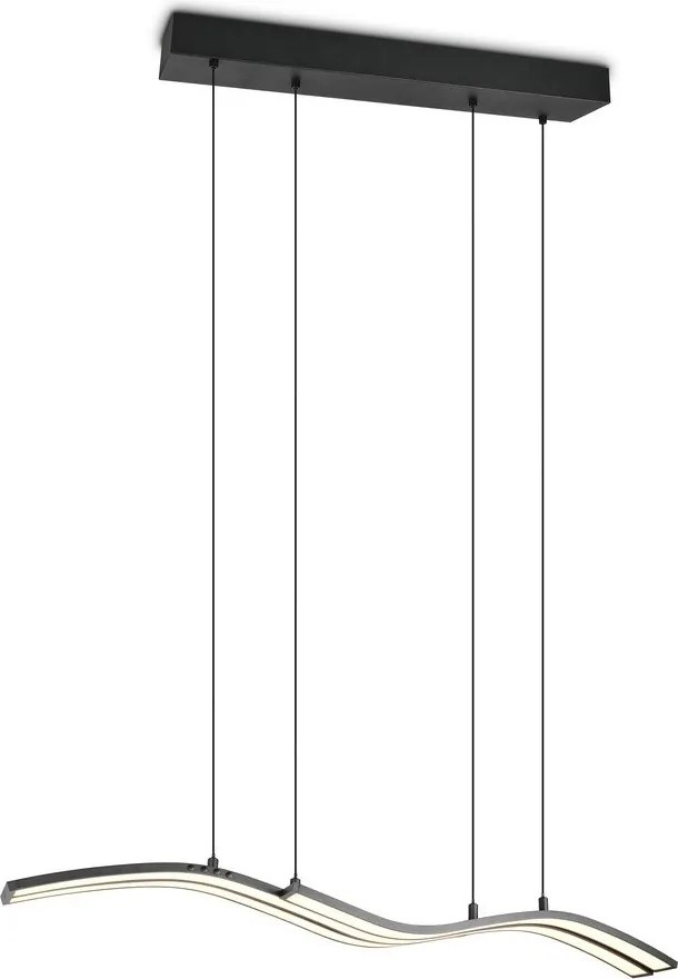 Metalowa lampa wisząca LED ze zdalnym sterowaniem/ze ściemniaczem w kolorze matowej czerni Spider – Trio Select