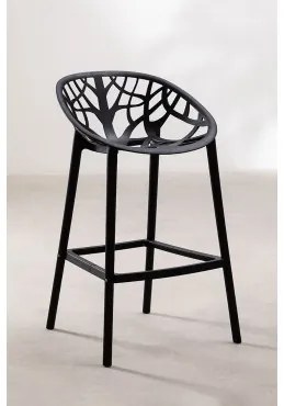 Wysoki Stołek Ogrodowy Ores Wykonany Z Polipropylenu Czarna & ↑65 Cm - Sklum