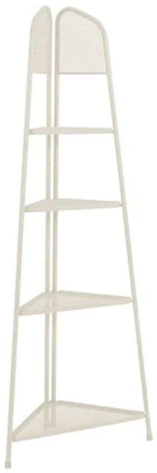 Beżowa metalowa półka narożna na balkon Garden Pleasure MWH, wys. 180 cm
