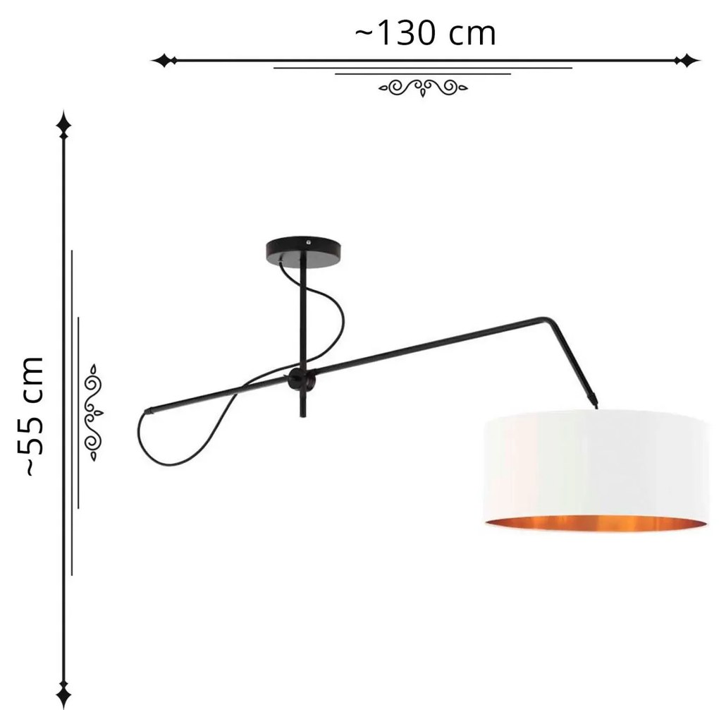 Okrągła lampa wisząca z ruchomym ramieniem - EX253-Riox Skay