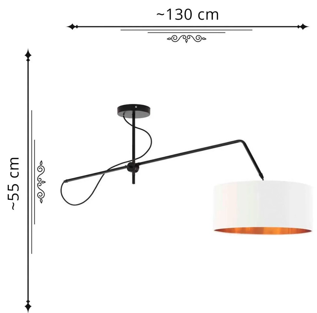 Okrągła lampa wisząca z ruchomym ramieniem - M0-N24