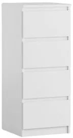 Komoda BASIC 4 szuflady – Biała | 40x97x40 cm