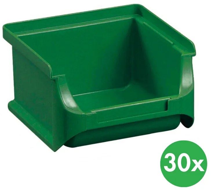 Plastikowe pojemniki PLUS 1, 102x100x60 mm, zielone, 30 szt.