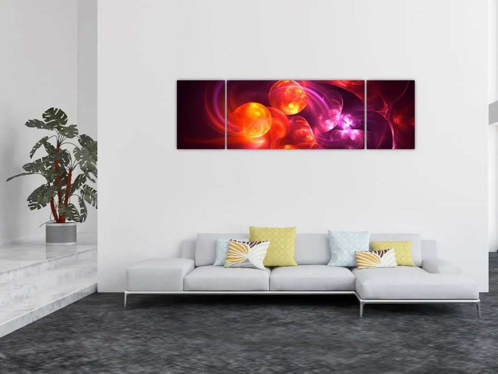 Obraz nowoczesnej abstrakcji (170x50 cm)