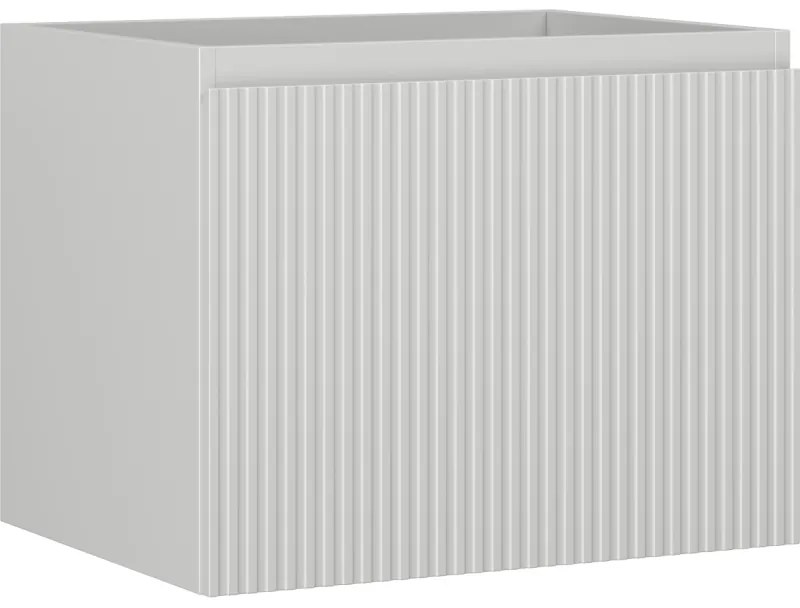 Mexen Rivel szafka łazienkowa podumywalkowa 60 cm, 1 szuflada, ryflowana , szara mat - 91A20-06047-1-BF62