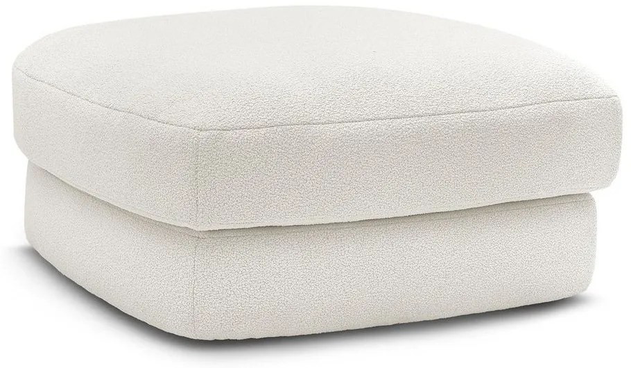 Biały podnóżek z materiału bouclé Leonore – Bobochic Paris