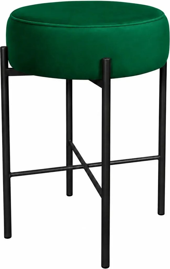 Hoker Pola krzesło barowe podstawa metalowa Tkanina Welur : Kolor Stelaża - Czarny , Kolor tkaniny - VELVET - MG25, Typ tkaniny - Velvet