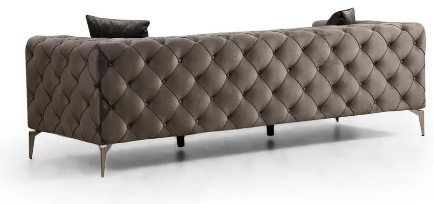 Ciemnoszara aksamitna sofa 237 cm Como – Balcab Home