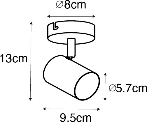 Nowoczesny reflektor mosiężny regulowany - Jeana