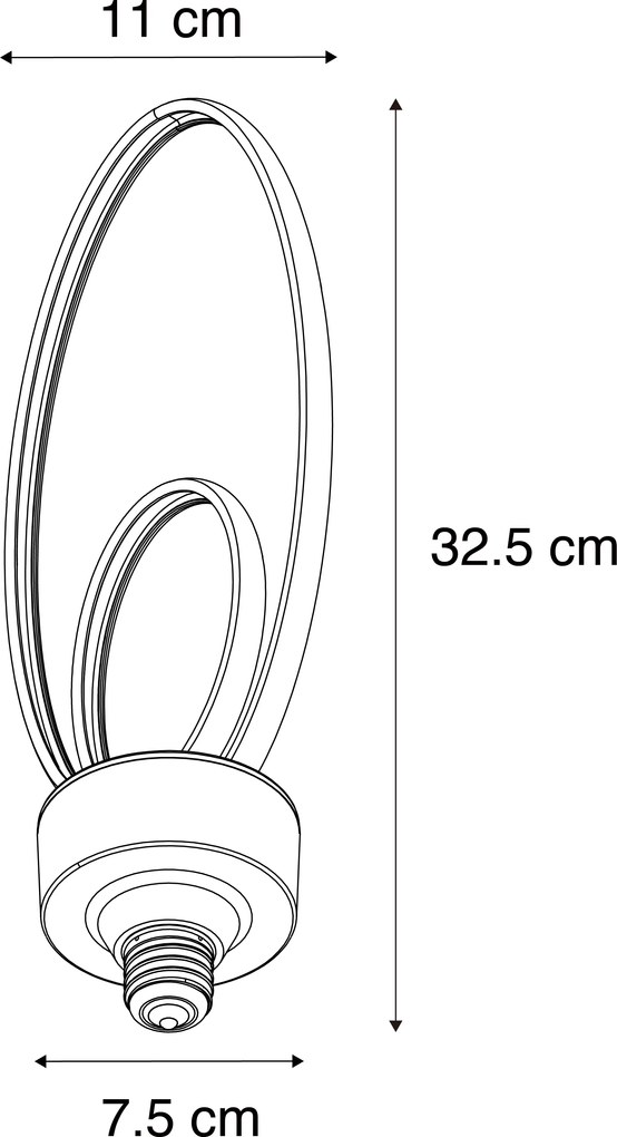 Żarówka dekoracyjna LED E27 czarna 6W 450 lm 3000K