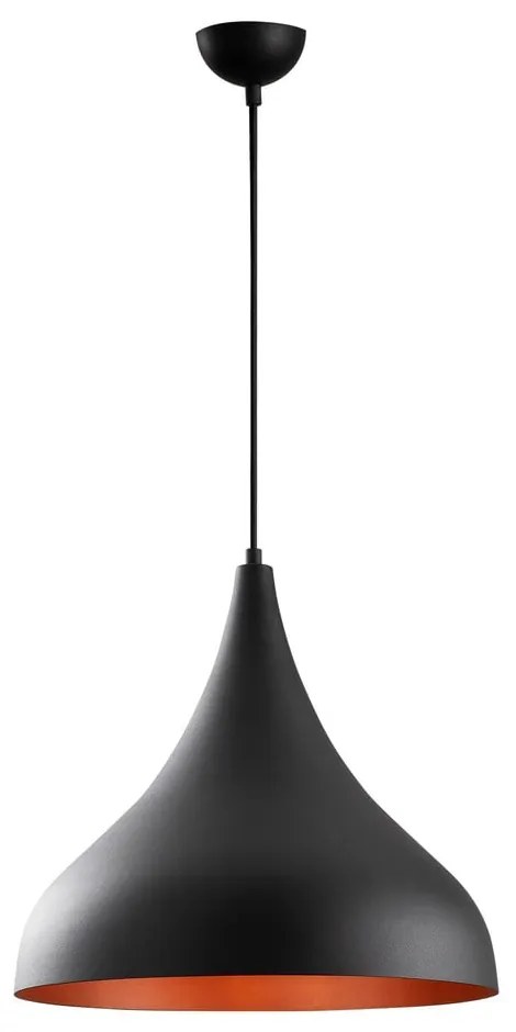 Czarna lampa wisząca z metalowym kloszem ø 41 cm Sağlam – Opviq lights