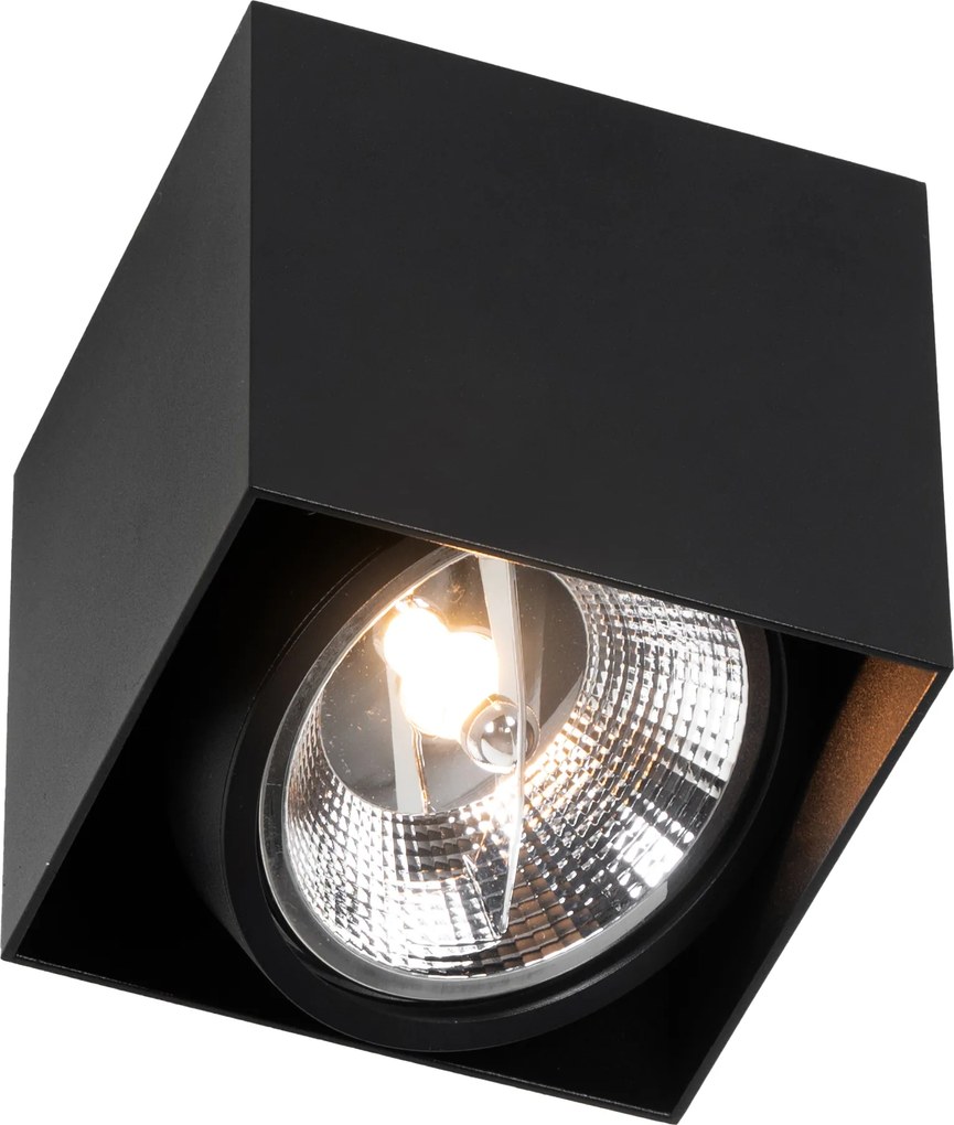 Designerski reflektor czarny kwadratowy AR111 - Box