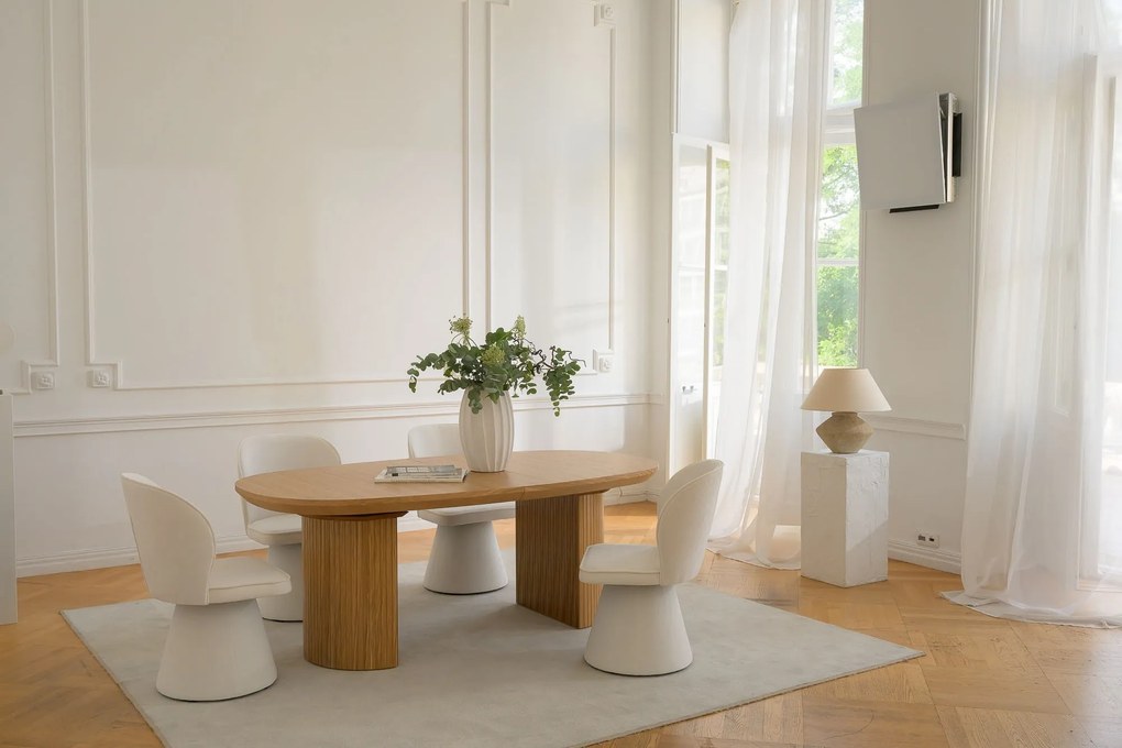 Stół rozkładany STILO Dąb do Salonu Jadalni 200-300 x 110 x 76 cm, Owalny