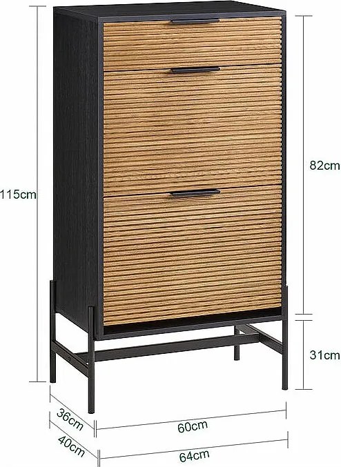 SoBuy Szafka na buty 64x40x115 cm HFSR03-SCH