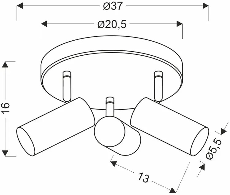 Nowoczesna lampa sufitowa regulowana na dysku - Z013 P7-S83