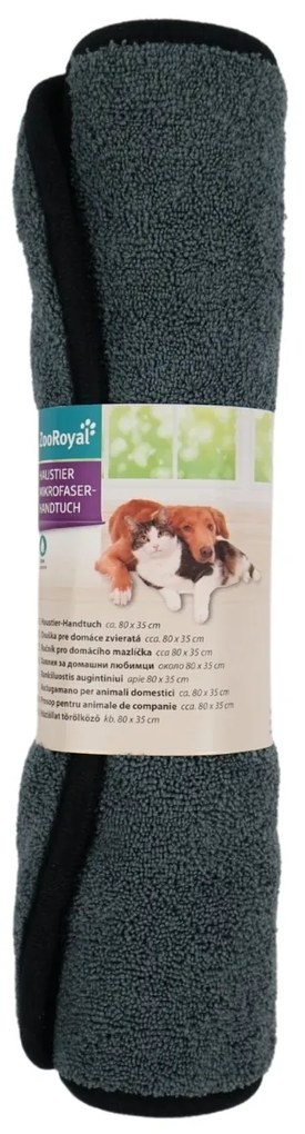 Ręcznik dla zwierząt ZOOROYAL 80x35 cm szaro-niebieski