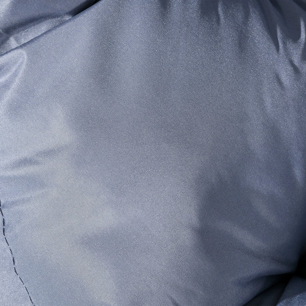 Outsunny Fotel Ogrodowy z Rattanu, Siedzisko Rattanowe, PE-Rattan, 89 cm x 75 cm x 143 cm, Szary+Czarny