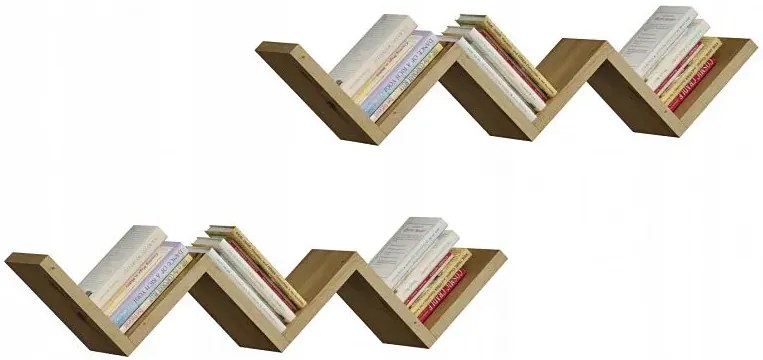 Zestaw dwóch półek ściennych dąb artisan L5-G27