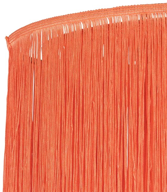 Orientalna lampa sufitowa złota z różowym abażurem z frędzlami - Franxa