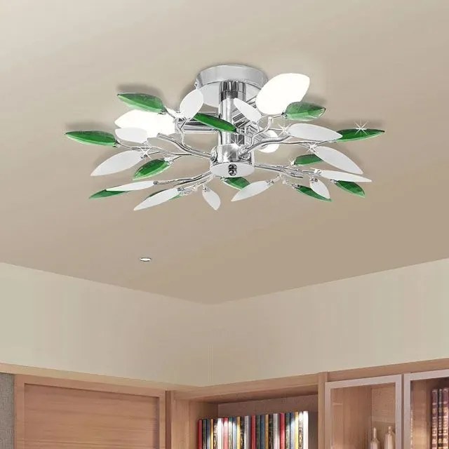 Zielona lampa sufitowa w stylu glamour - E974 S7-P85