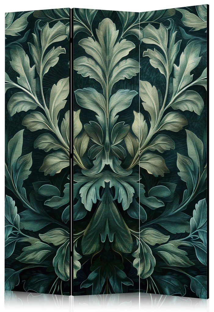 Parawan jednostronny Kwiaty 135x172 cm 3-częściowy zielony ARTGEIST B