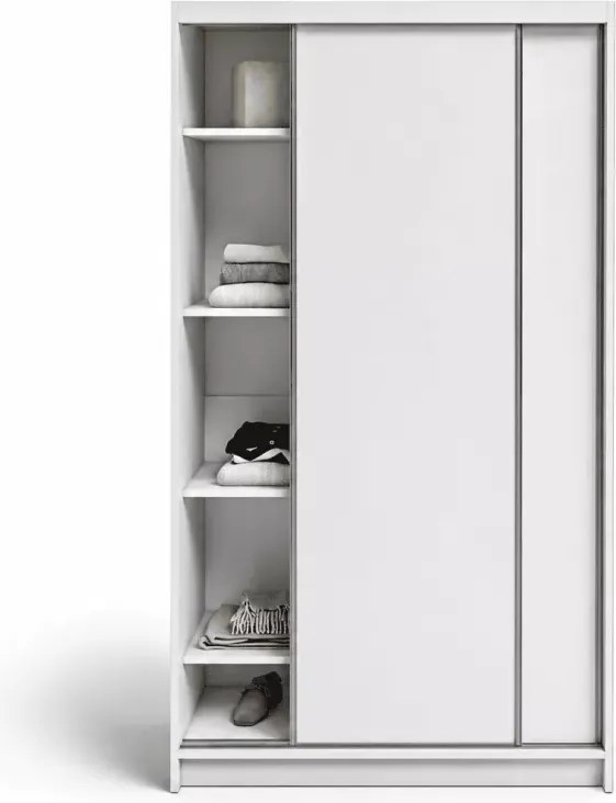 Szafa przesuwna Deverio 120/160/200 cm z lustrem lub bez biała szara dąb craft