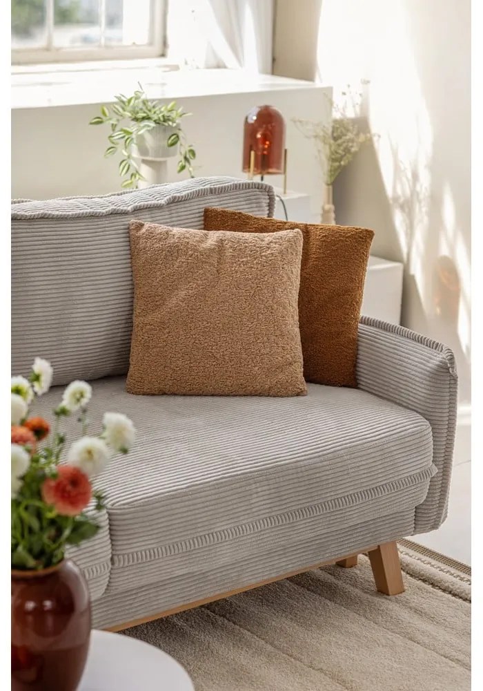 Niebieska sztruksowa rozkładana sofa 218 cm Tori – Bonami Selection