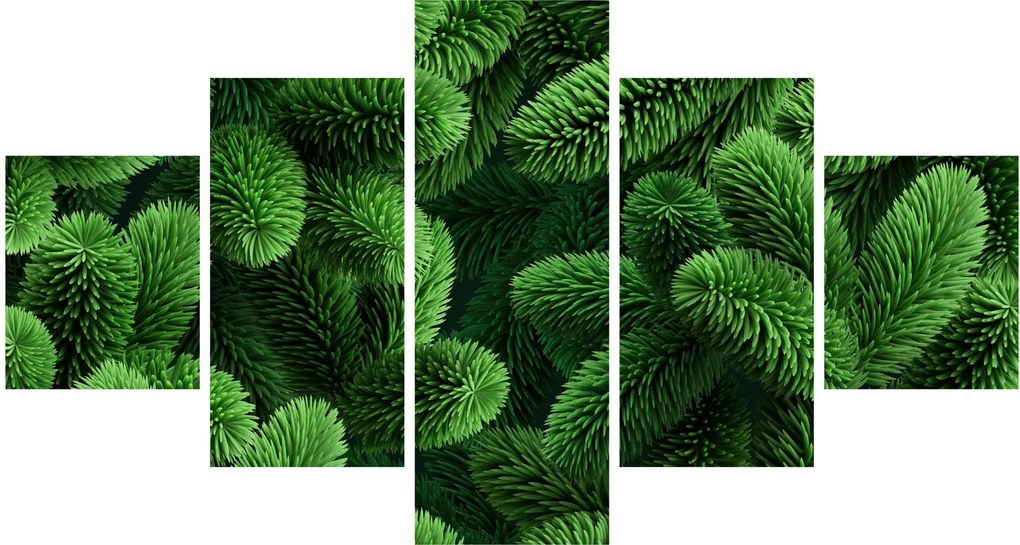 Obraz - Gałązki drzew iglastych (125x70 cm)