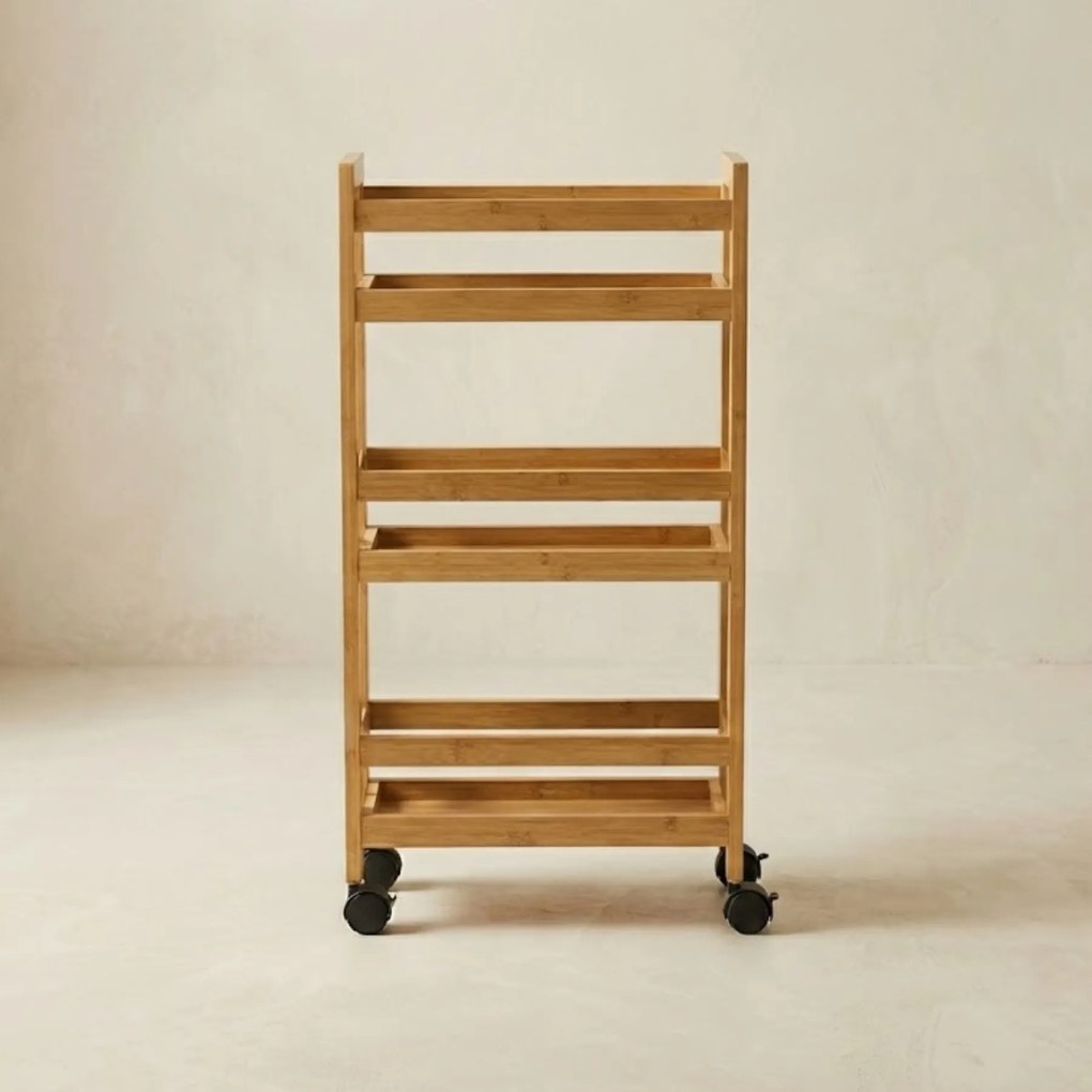 Wąski regał łazienkowy na kółkach, 3 półki KLUK, 76 cm