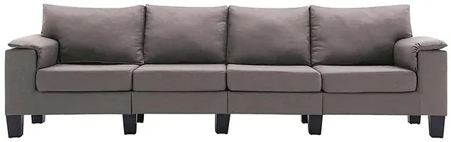 4-osobowa sofa taupe z podłokietnikami L4-T21