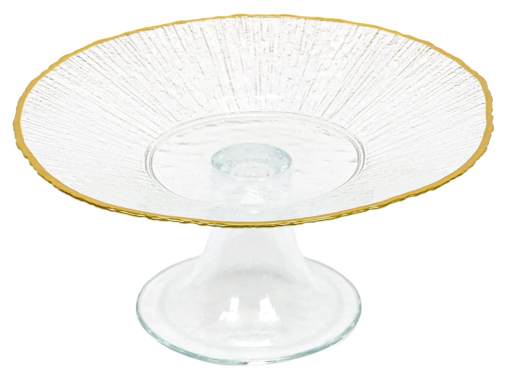 Patera na ciasto ze złotą obwódką DATURA, 21 cm