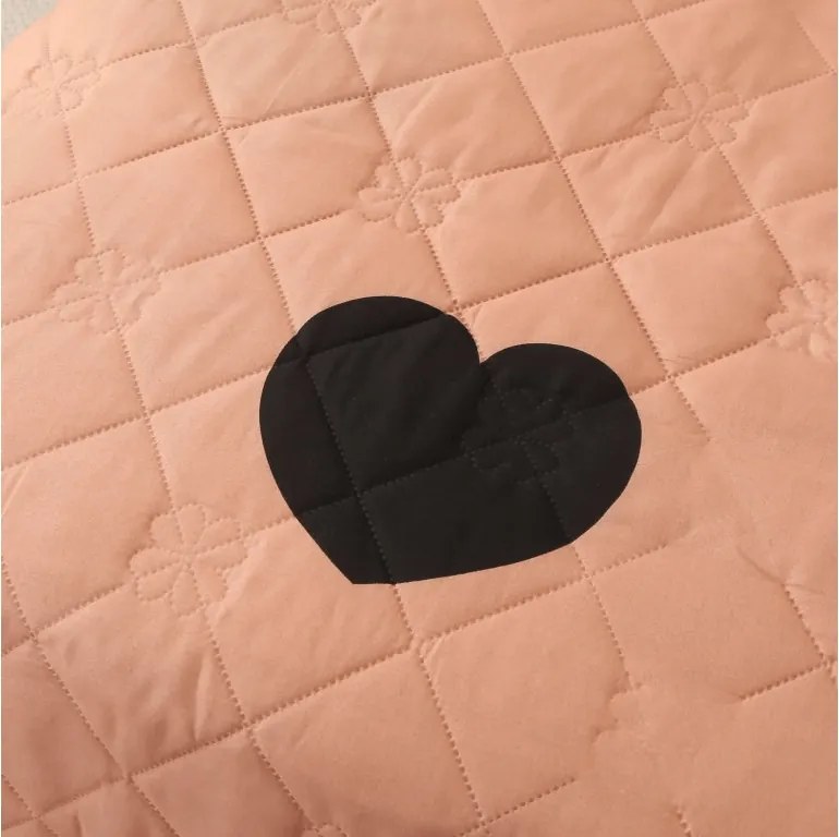 Letnia kołdra HEARTIX 140x200 cm, pomarańczowa